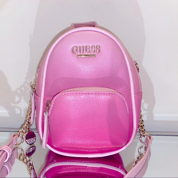 GUESS Ombré Pink Mini Backpack Purse - Picture 3 of 4